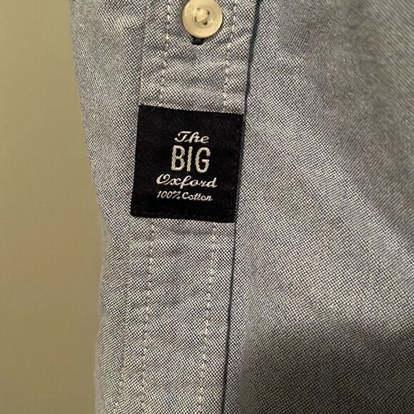 GAP Kid’s Blue Long Sleeve Authentic Oxford Button Down Shirt - Picture 4 of 8